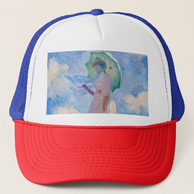 Gorra De Camionero Claude Monet - Mujer con Parasol a la izquierda (Anverso)