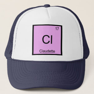 Gorra De Camionero Claudette Nombre Elemento Químico Tabla Periódica