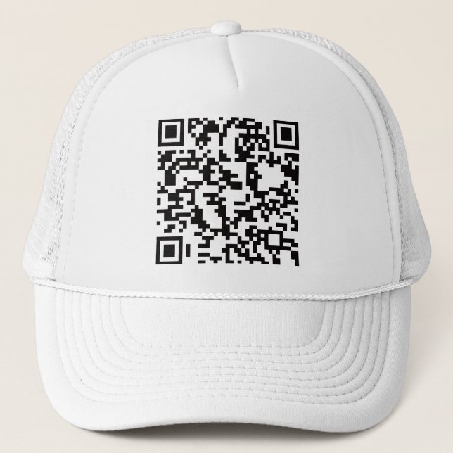 Gorra De Camionero Clave de barras Scannable de QR (Anverso)