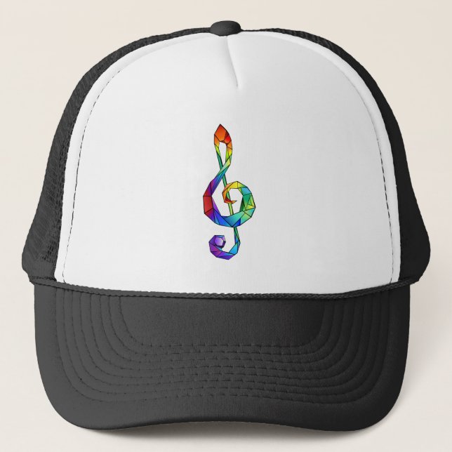 Gorra De Camionero Clave musical del arcoiris (Anverso)