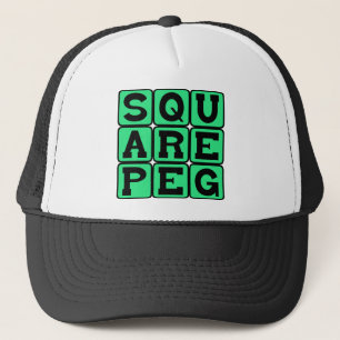 Gorra De Camionero Clavo cuadrado en un agujero redondo
