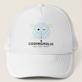 Gorra De Camionero Clean Tech Brain Coding Trucker Design