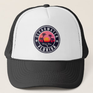 Gorra De Camionero Clearwater Beach Florida Retro Sunset Souvenirs