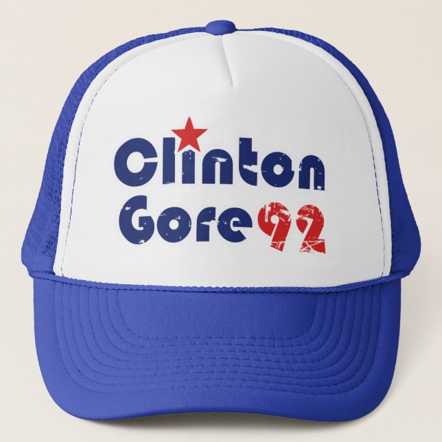 Gorra De Camionero Clinton Gore de 1992 (Anverso)