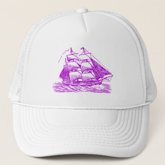 Gorra De Camionero Clipper - Púrpura (Anverso)