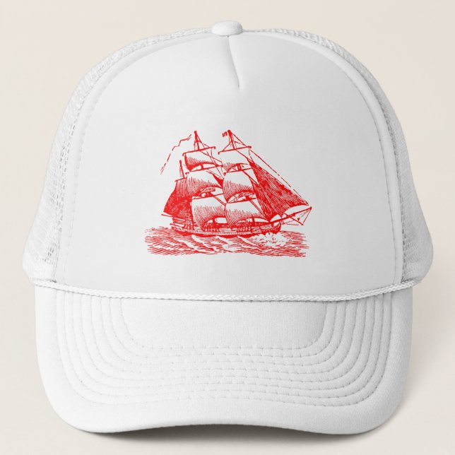 Gorra De Camionero Clipper - Red (Anverso)