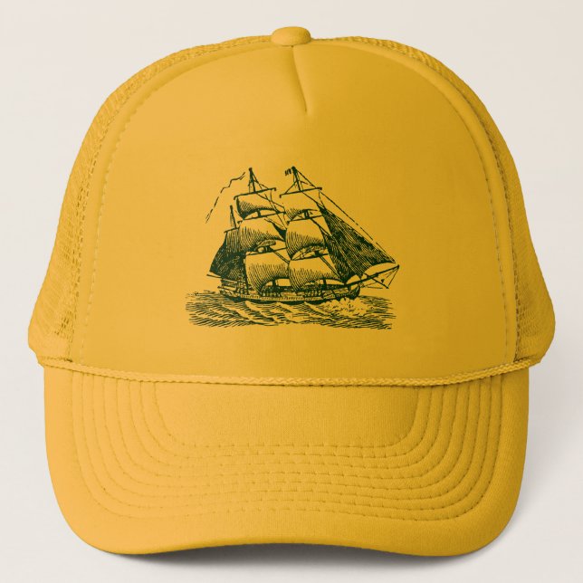 Gorra De Camionero Clipper - Verde oscuro (Anverso)