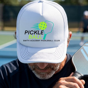Gorra De Camionero Club de Deportes de Pickleball Verde Negro Simple