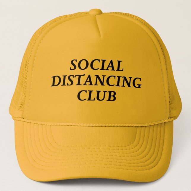Gorra De Camionero Club de Distancia Social (Anverso)