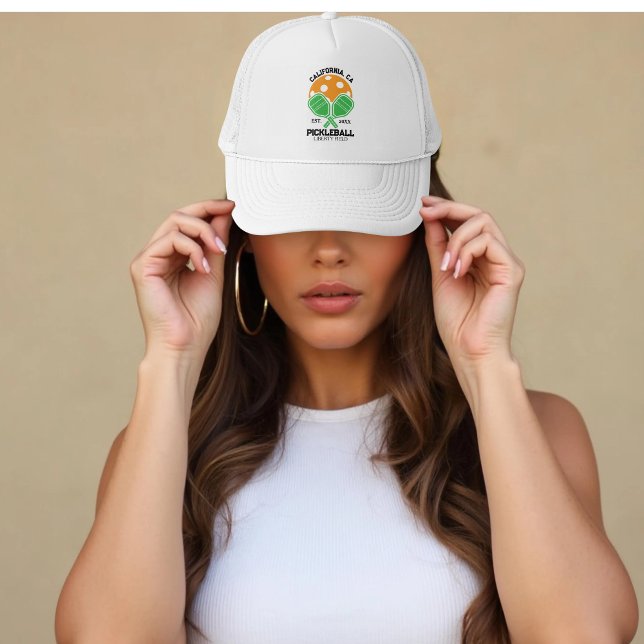 Gorra De Camionero Club de Pickleball Personalizado Paddle y Pelota (Subido por el creador)