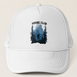 Gorra De Camionero Club de Senderismo Gráfico de Silueta de Montaña A