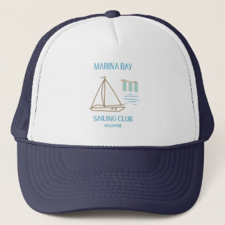 Gorra De Camionero Club de Vela de Lujo Marina Bay Singapur