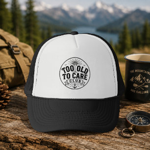 Gorra De Camionero Club Demasiado Viejo para Preocuparse Mi Dar-Un-Bl