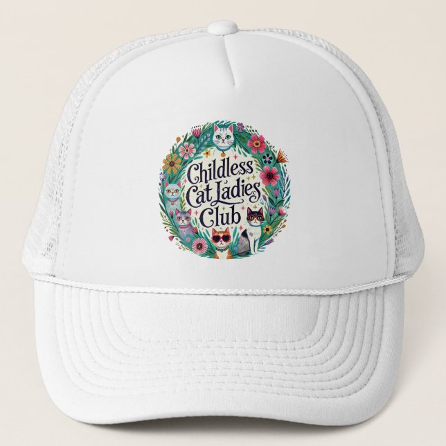 Gorra De Camionero Club Infantil Cat Ladies (Anverso)