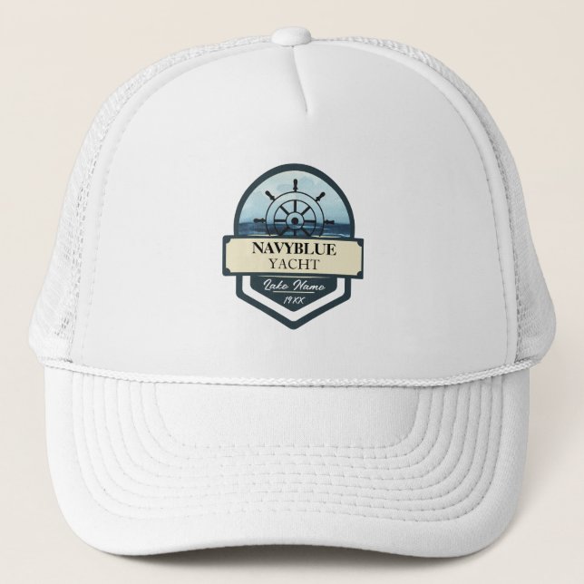 Gorra De Camionero Club náutico de la Marina Azul (Anverso)