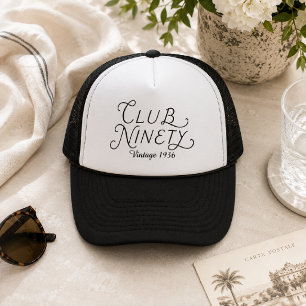 Gorra De Camionero Club Ninety Cumpleaños 90 Vintage