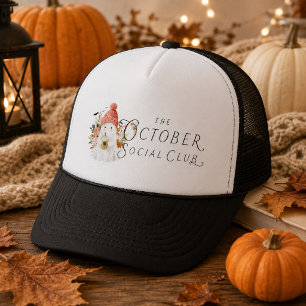 Gorra De Camionero Club Social de Octubre Otoño Acogedor