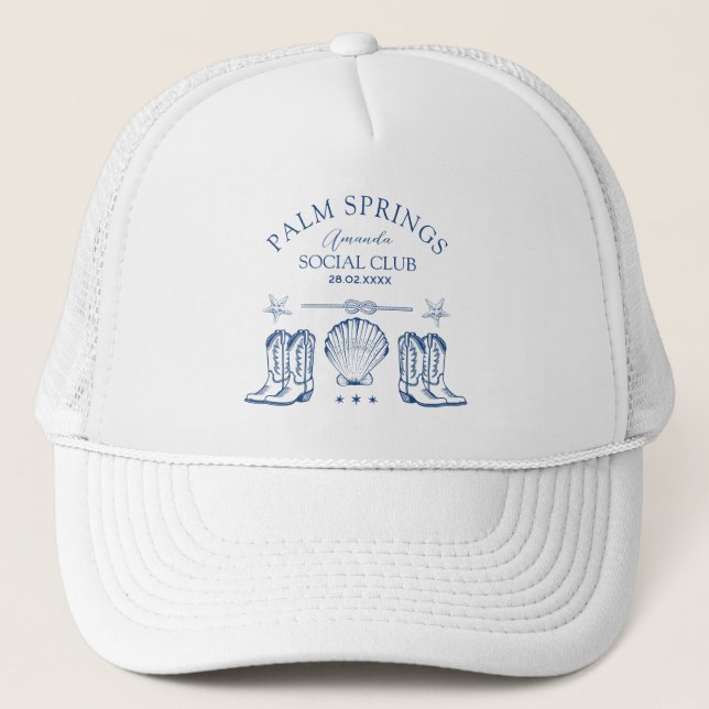 Gorra De Camionero Club Social Palm Springs | Bachelorette (Anverso)