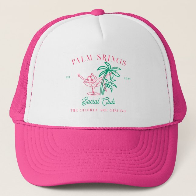 Gorra De Camionero Club Social Palm Springs | Bachelorette (Anverso)