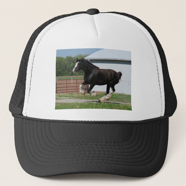Gorra De Camionero Clydesdale negro (Anverso)