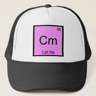Gorra De Camionero Cm - Llámame Símbolo del Elemento Químico Teléfono