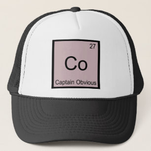 Gorra De Camionero Co - Camiseta de capitán Obvious Chemistry Elemen