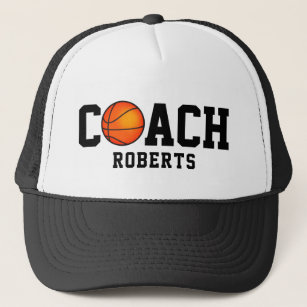 Gorra De Camionero 🏀 COACH de baloncesto [nombre personalizado]