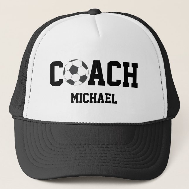 Gorra De Camionero COACH de fútbol / fútbol Personalizado (Anverso)