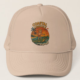 Gorra De Camionero Coastal Lifestyle Alligator Surfer | Retro Beach