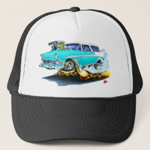 Gorra De Camionero Coche 1956 de la turquesa del nómada de Chevy