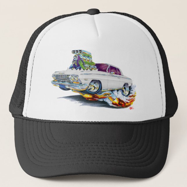 Gorra De Camionero Coche 1962-63 del blanco del impala (Anverso)