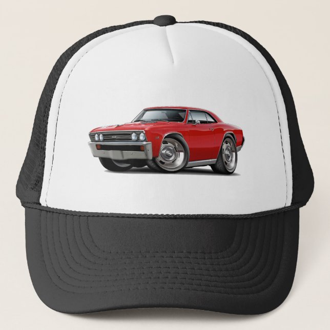 Gorra De Camionero Coche 1967 del rojo de Chevelle (Anverso)