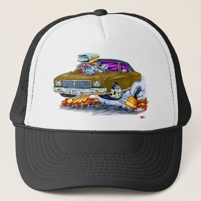 Gorra De Camionero Coche 1970 de Monte Carlo Brown (Anverso)