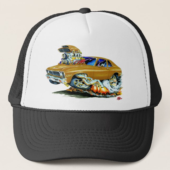 Gorra De Camionero Coche 1971-74 de Nova Brown (Anverso)