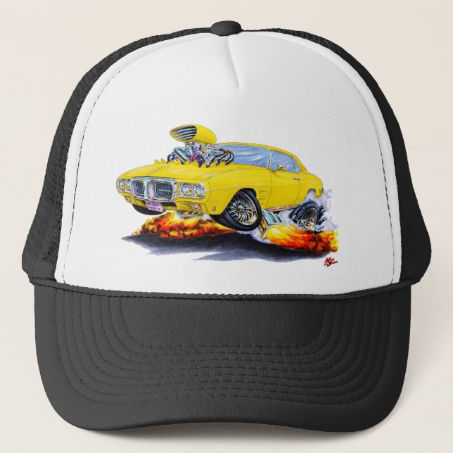 Gorra De Camionero Coche amarillo 1969 de Firebird (Anverso)