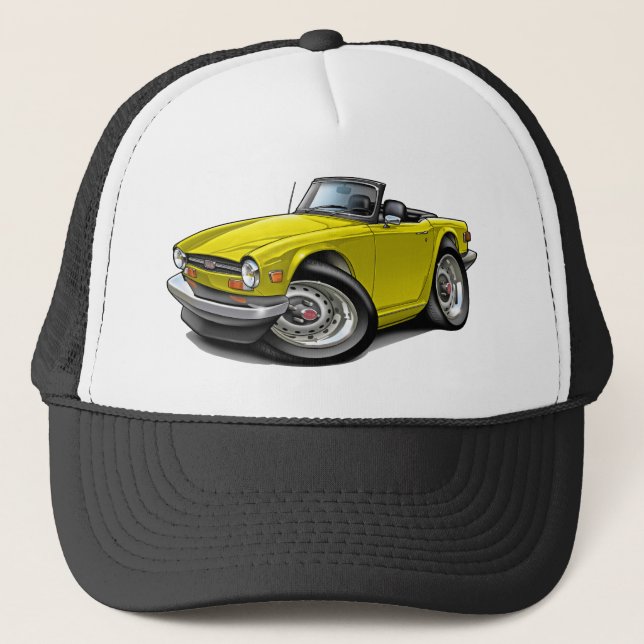 Gorra De Camionero Coche amarillo de Triumph TR6 (Anverso)