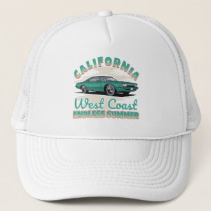 Gorra De Camionero Coche Antiguo Costa Oeste de California 