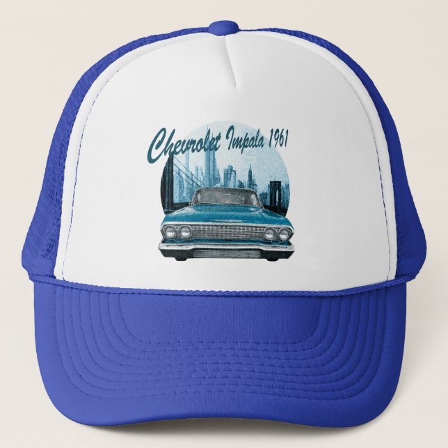 Gorra De Camionero Coche clásico Chevrolet Impala 1961 (Anverso)