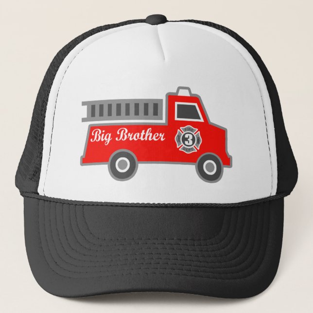 Gorra De Camionero Coche de bomberos hermano mayor (Anverso)
