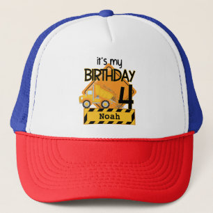 Gorra De Camionero coche de camión de construcción amarillo por cuart