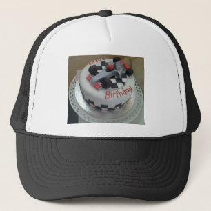 Gorra De Camionero coche de carreras de cumpleaños feliz