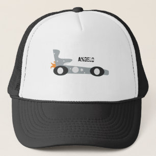 Gorra De Camionero Coche de carreras vintage azul polvoriento