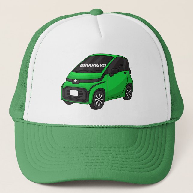 Gorra De Camionero Coche de pequeño tamaño verde (Anverso)