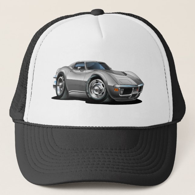 Gorra De Camionero Coche de plata 1968-72 del Corvette (Anverso)