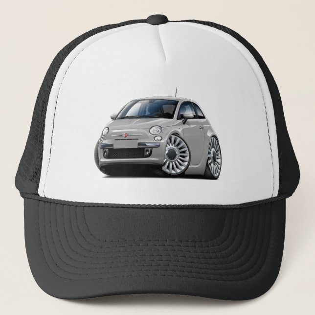 Gorra De Camionero Coche de plata de Fiat 500 (Anverso)