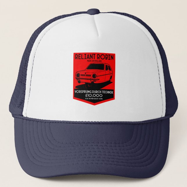 Gorra De Camionero Coche de tres ruedas de Robin Reliant (Anverso)