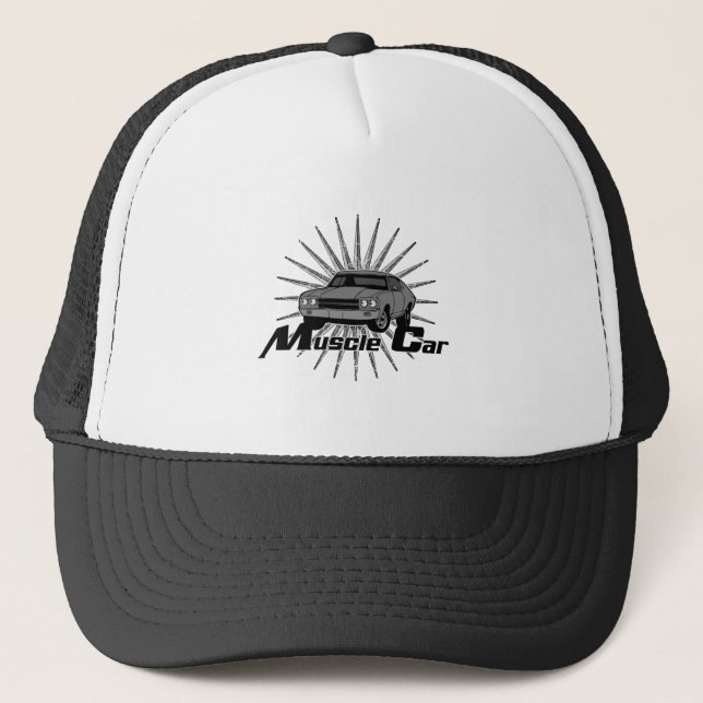 Gorra De Camionero Coche del músculo de Chevy Nova (Anverso)