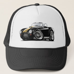 Gorra De Camionero Coche del Negro-Oro de la cobra
