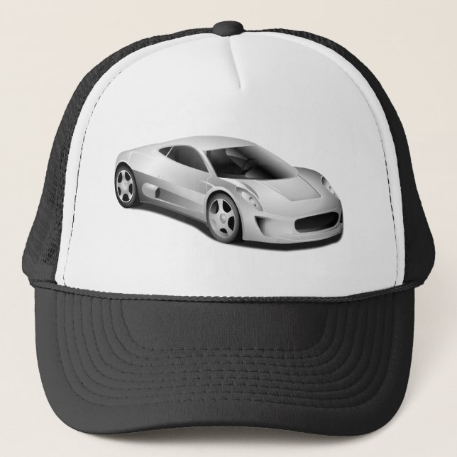 Gorra De Camionero Coche deportivo Silver (Anverso)
