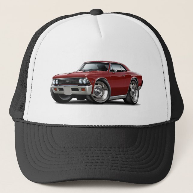 Gorra De Camionero Coche marrón 1966 de Chevelle (Anverso)